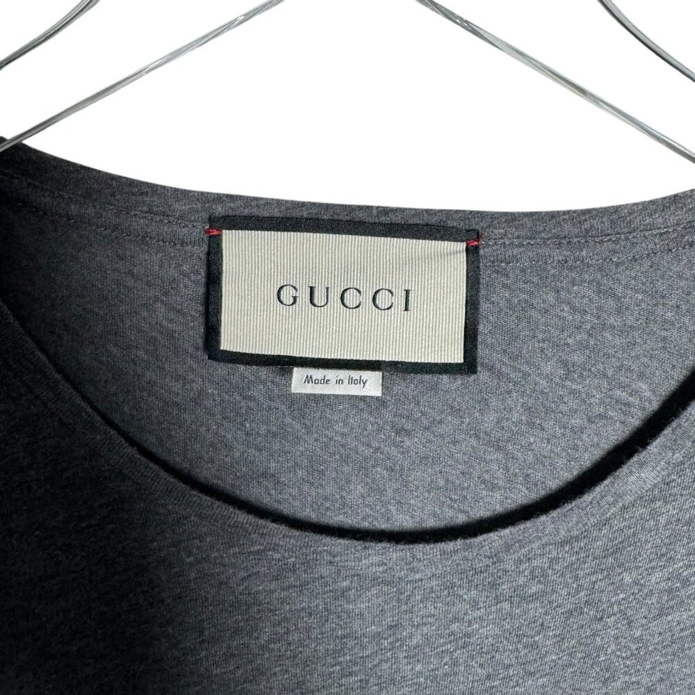 Gucci Dark Gray Logo Short Sleeve Crewneck Tee - Picture 5 of 9